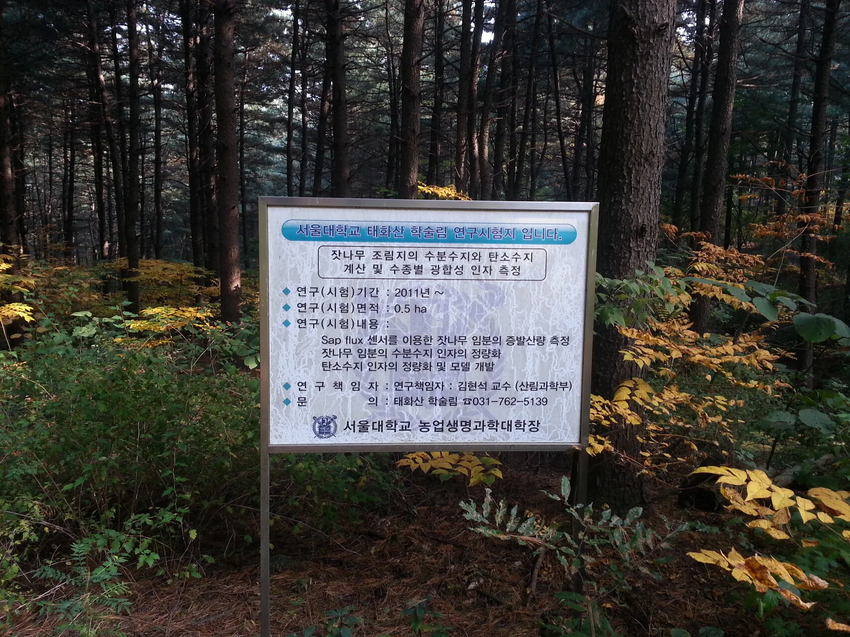 Research Site Sign