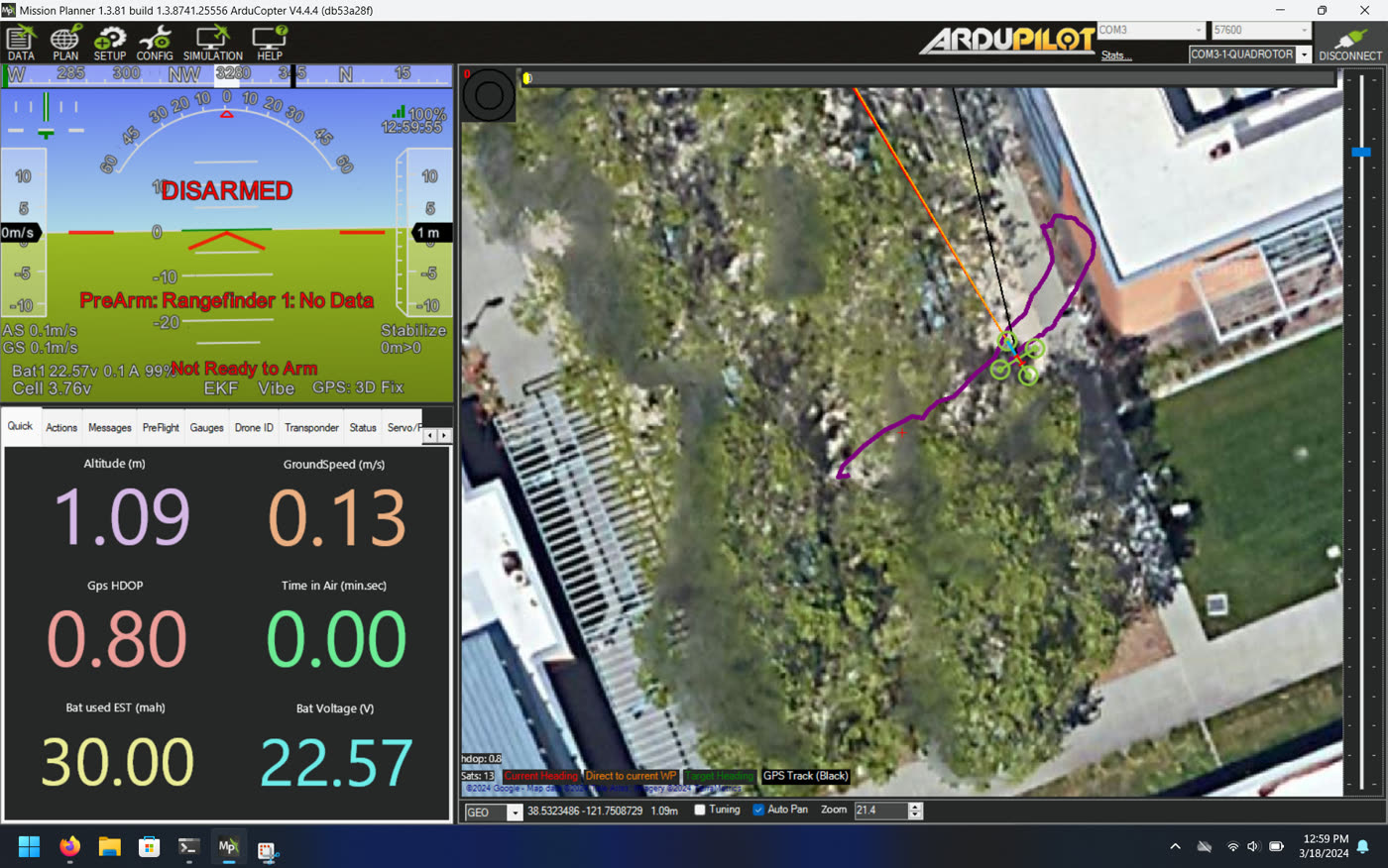 GPS instability at close range
