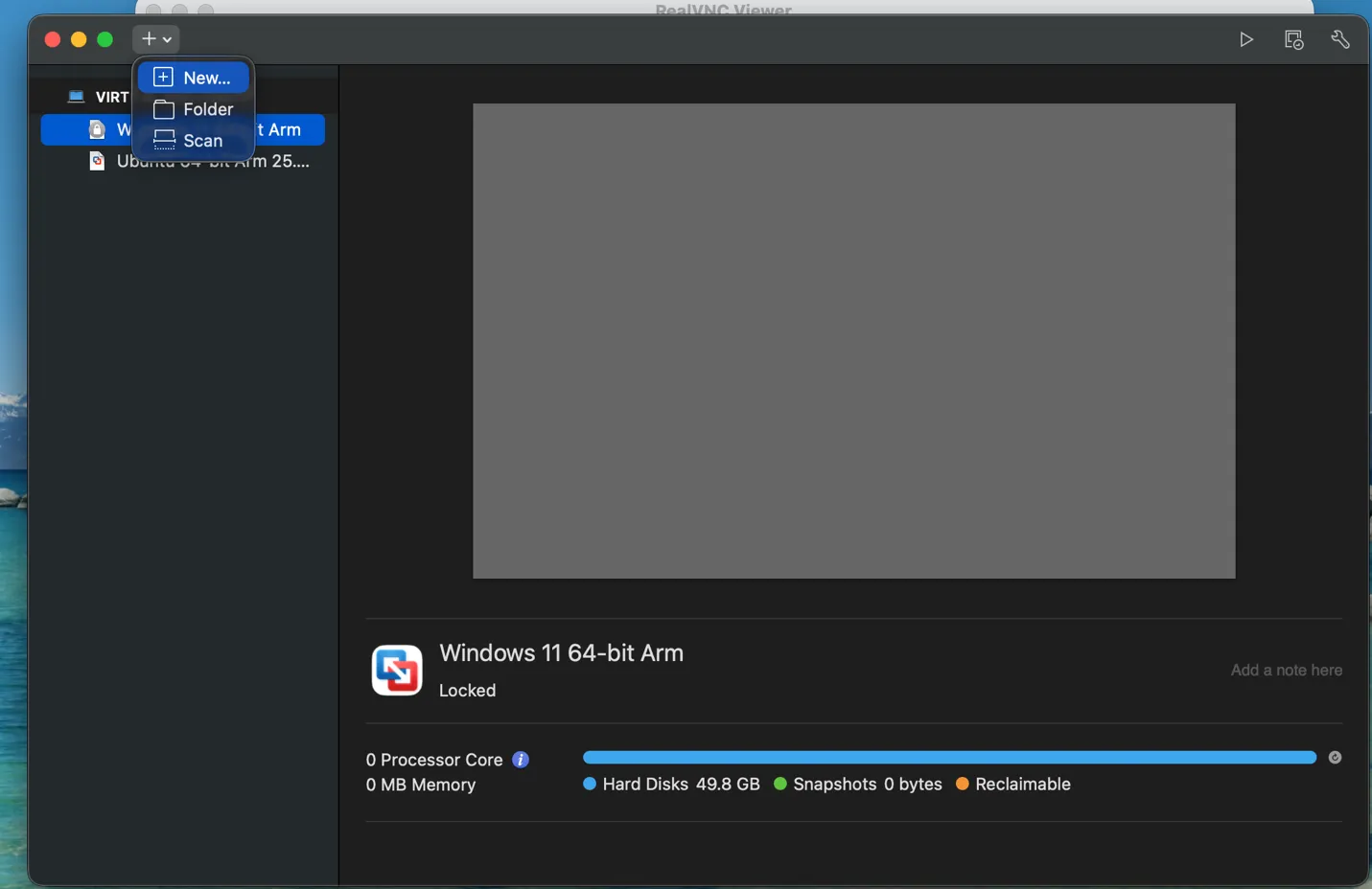VMware Fusion Initial Setup