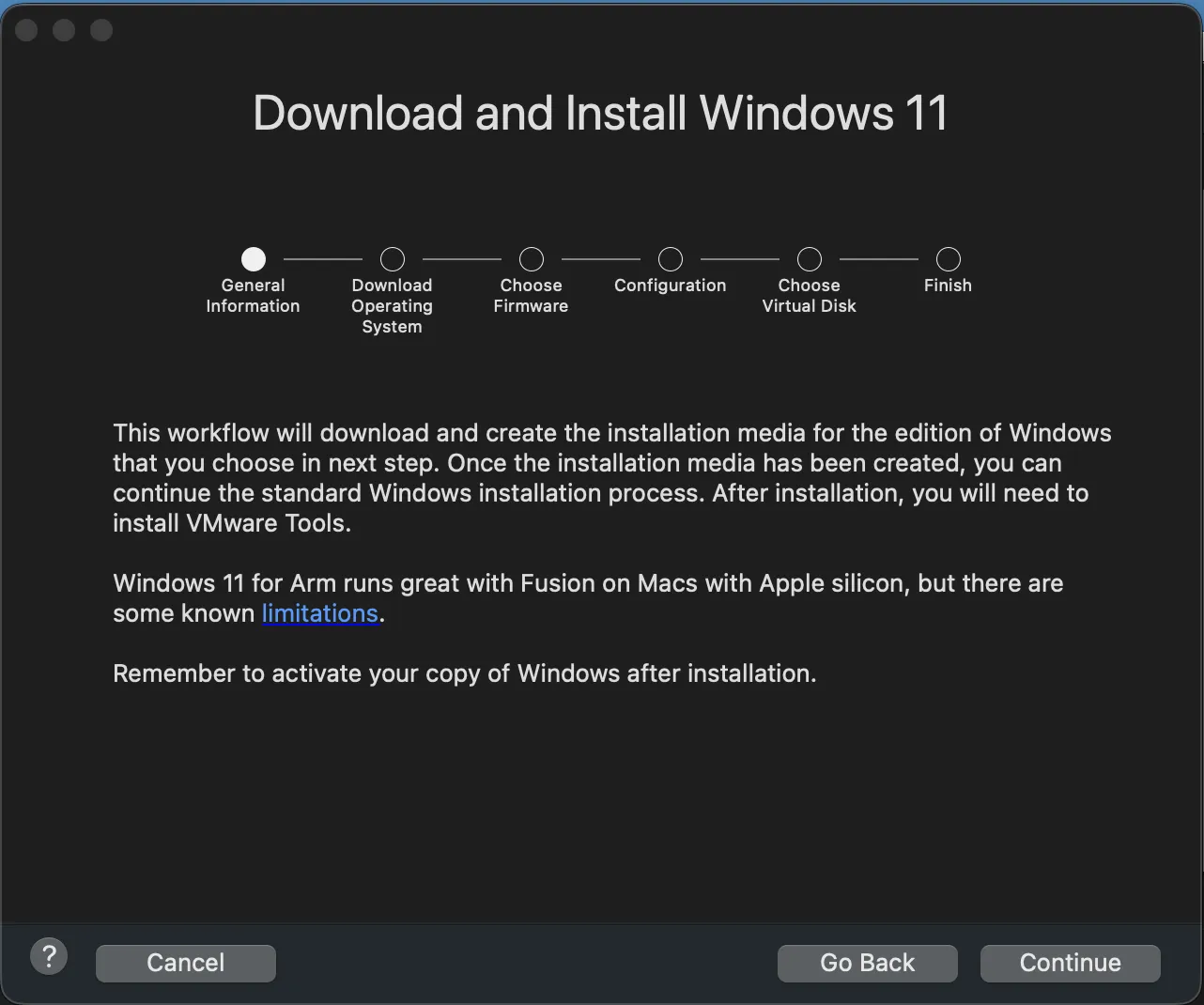 Setup Wizard Step 2