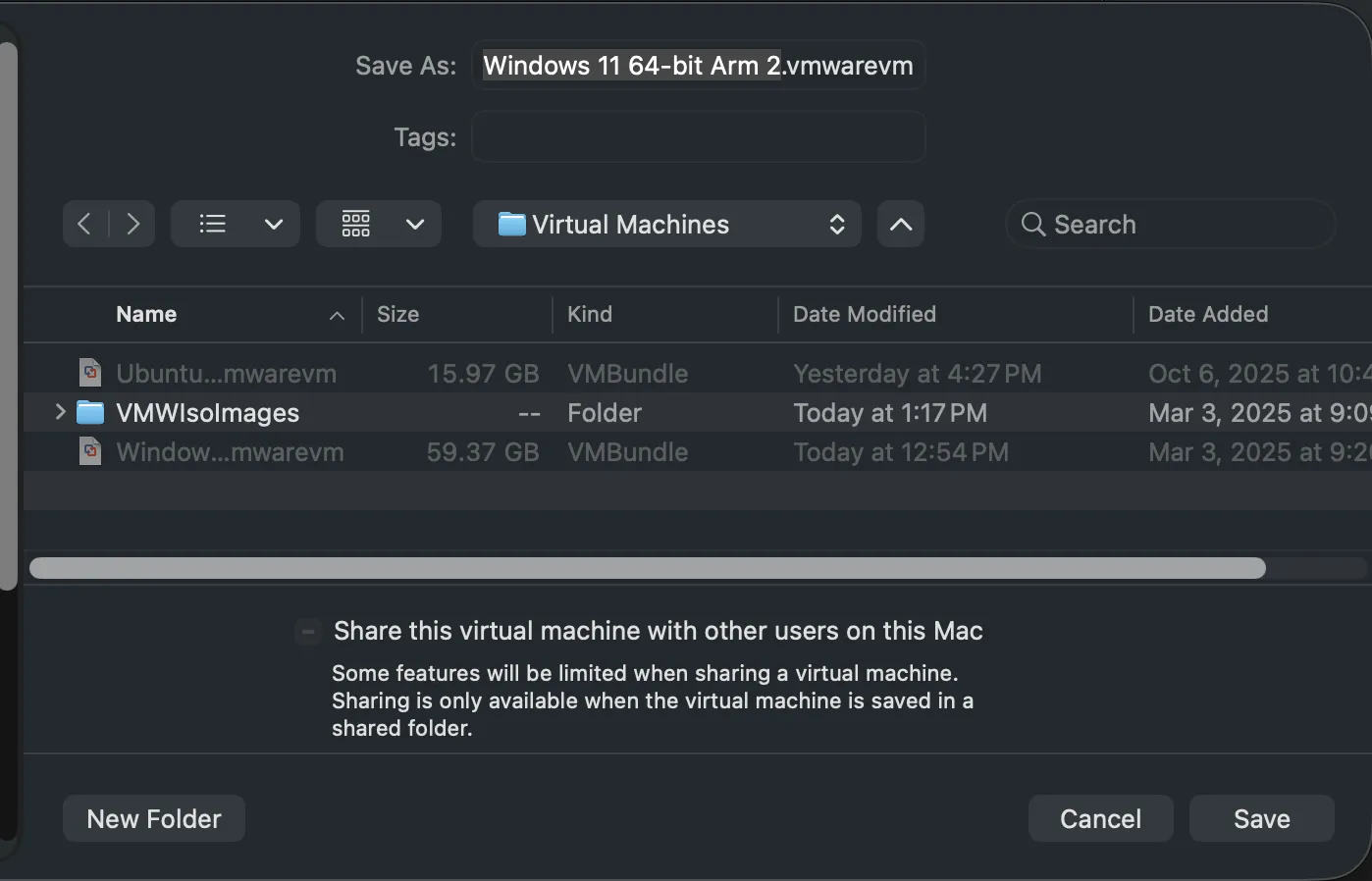 Starting VM