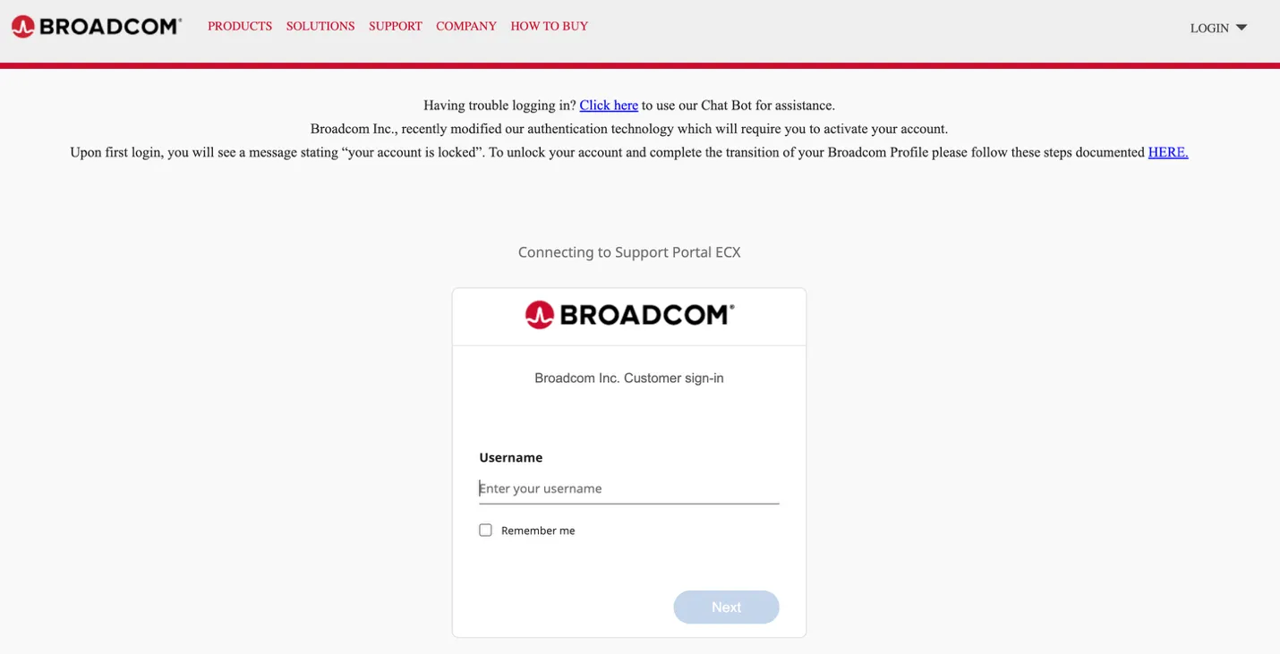 Broadcom Login